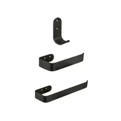 SENSI DACQUA - Set 3 Accesorios de Baño Negro Mate