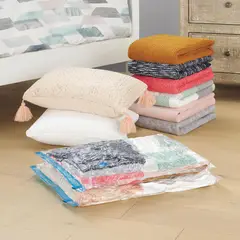 JUST HOME COLLECTION - Set 6 Bolsa Ahorra Espacio Transparente