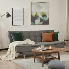 JUST HOME COLLECTION - Sofá Cama Futón 3 Cuerpos Mateo Gris