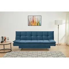 JUST HOME COLLECTION - Sofá Cama Futón 3 Cuerpos Mateo Azul