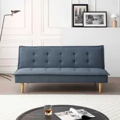 JUST HOME COLLECTION - Sofá Cama Futón 3 Cuerpos Magnus Azul