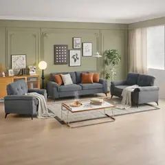 JUST HOME COLLECTION - Juego de Sala 3-2-1 Cuerpos Everest Gris