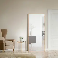 JUST HOME COLLECTION - Espejo Decorativo Rectangular Dorado 80x180cm