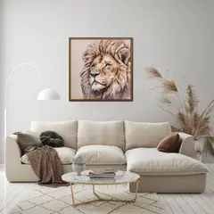 JUST HOME COLLECTION - Cuadro Fauna León 60x60cm