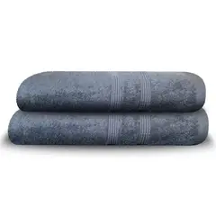 JUST HOME COLLECTION - Set 2 Toallas de Cuerpo 70x140cm Gris