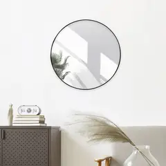 JUST HOME COLLECTION - Espejo Redondo Negro 120cm