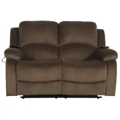 JUST HOME COLLECTION - Sofá Berger Atlanta Café 2 Cuerpos 160x95x101cm