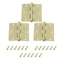 FIXSER - Pack de 3 Bisagras Bronce 3x3