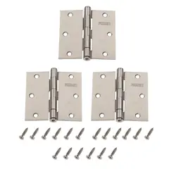 FIXSER - Pack de 3 Bisagras Acero 3x3