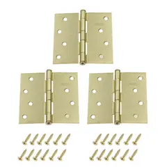 FIXSER - Pack de 3 Bisagras Bronce 4x4