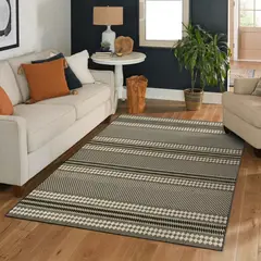 JUST HOME COLLECTION - Alfombra Tio 200x285 cm Blanco/Negro