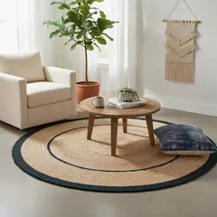 JUST HOME COLLECTION - Alfombra Redonda 120x120cm Natural