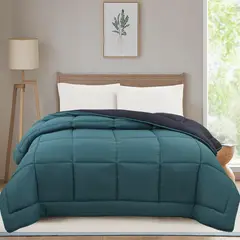 JUST HOME COLLECTION - Edredón Bicolor Verde 2 Plazas