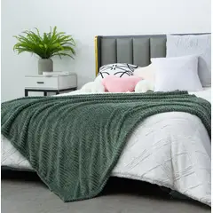 JUST HOME COLLECTION - Manta Sherpa Boho Verde 125x150cm