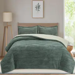 JUST HOME COLLECTION - Boho Verde 1.5 plazas