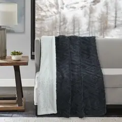 JUST HOME COLLECTION - Manta Jack Sherpa Gris 125x150cm