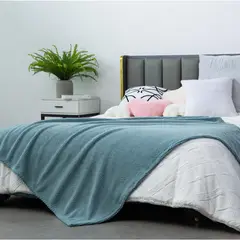 JUST HOME COLLECTION - Manta Sherpa Celeste 125x150cm