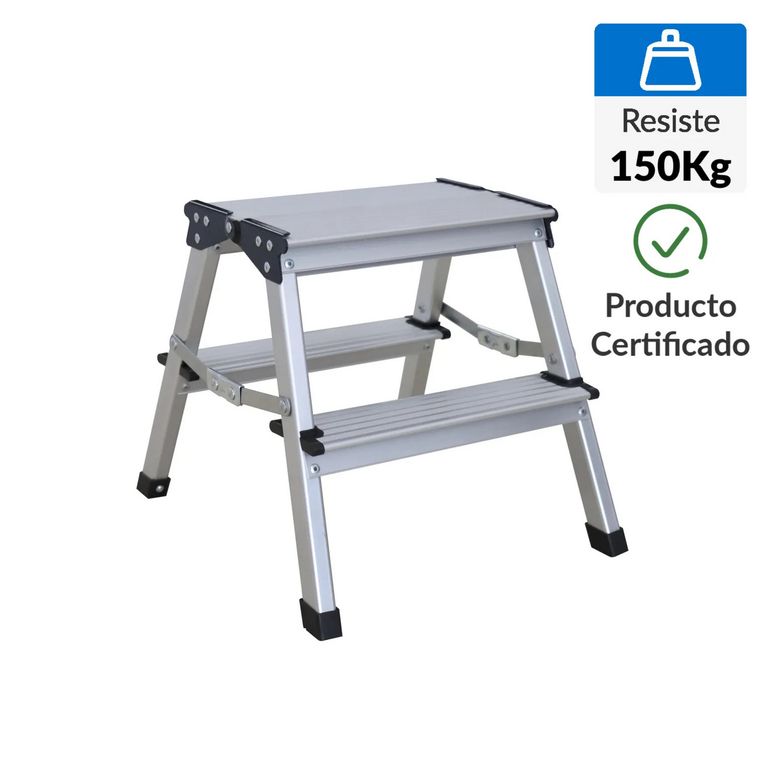 Escalera Tijera de Alumino 2 Pasos 150Kg