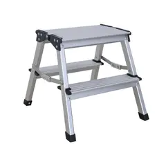 BAUKER - Escalera de Tijera 2 Peldaños Aluminio 0.34m