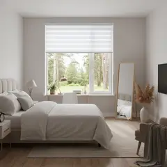 JUST HOME COLLECTION - Cortina Enrollable Blanca 140x165cm