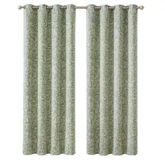 JUST HOME COLLECTION - Cortina Estampada de Flores Verde 140x220cm