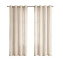 JUST HOME COLLECTION - Cortina de Lino Estampado Natural 140x220cm