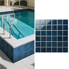 HOLZTEK - Malla Decorativa de Porcelanato Square Azul 30.6x30.6cm 0.09m2