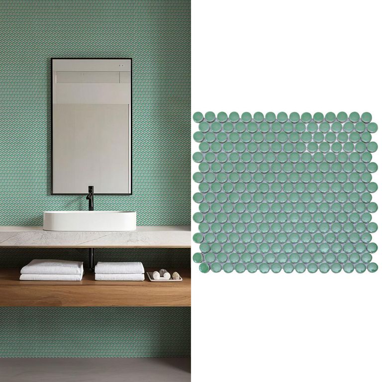 Malla Decorativa de Porcelanato Spot Verde 29.1x31.5cm 0.09m2