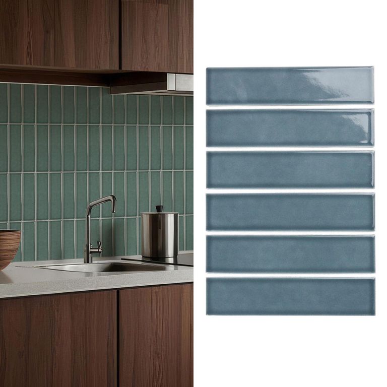 Porcelanato Brick Verde Brillante