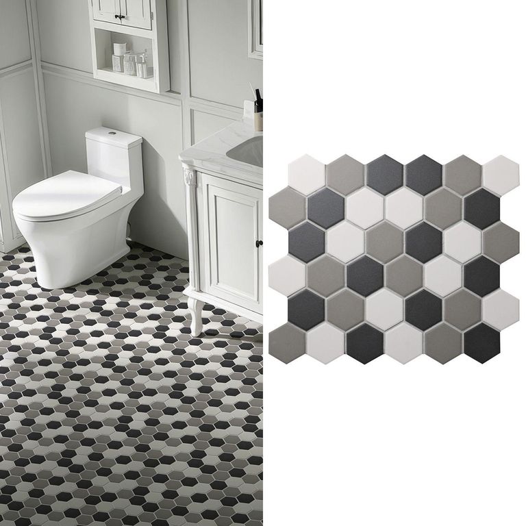 Porcelanato Hexágono Mix Mate