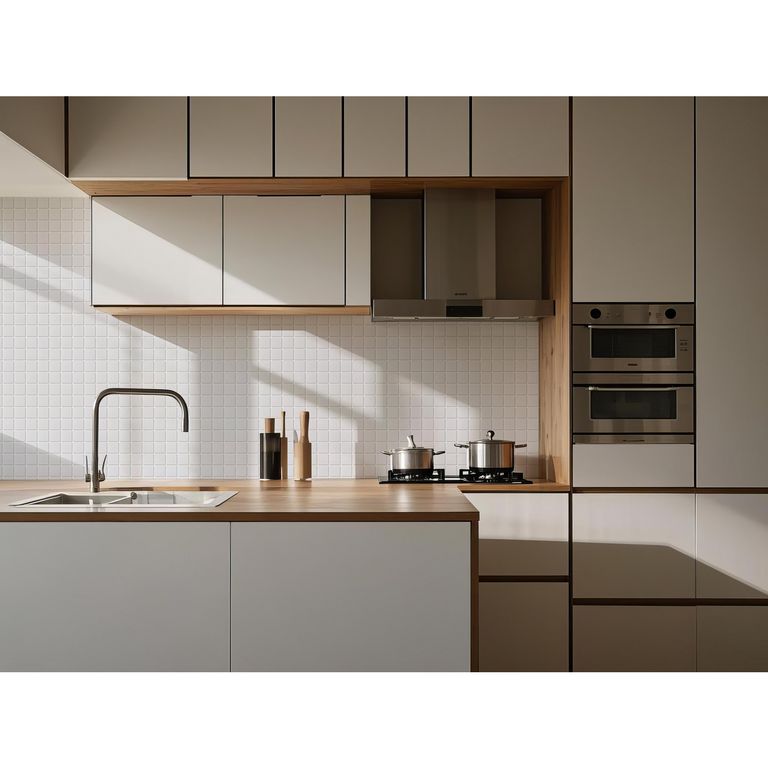 Malla Decorativa de Porcelanato Square Blanco 30.6x30.6cm 0.09m2