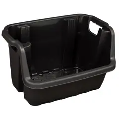 STRATA - Caja Apilable Heavy Duty 41x36x59 cm Negro