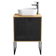 SENSI DACQUA - Mueble de Baño 60cm Riad Negro/Roble