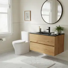 SENSI DACQUA - Mueble de Baño 80cm Estambul + WC Inodoro One Piece Cagliari Blanco