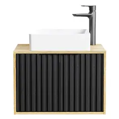 SENSI DACQUA - Mueble de Baño 60cm Berlin Roble/Negro Mate