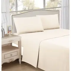 CASA BONITA - Sábana Microfibra Basic King Beige