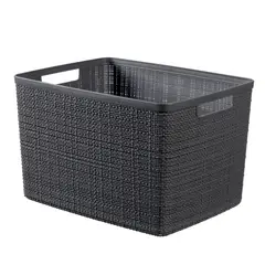 undefined - Canasto Gris 36x23x28cm