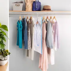 JUST HOME COLLECTION - Bolsa al Vacío Casacas y Sacos Tipo Colgador Transparente 70x135x1cm