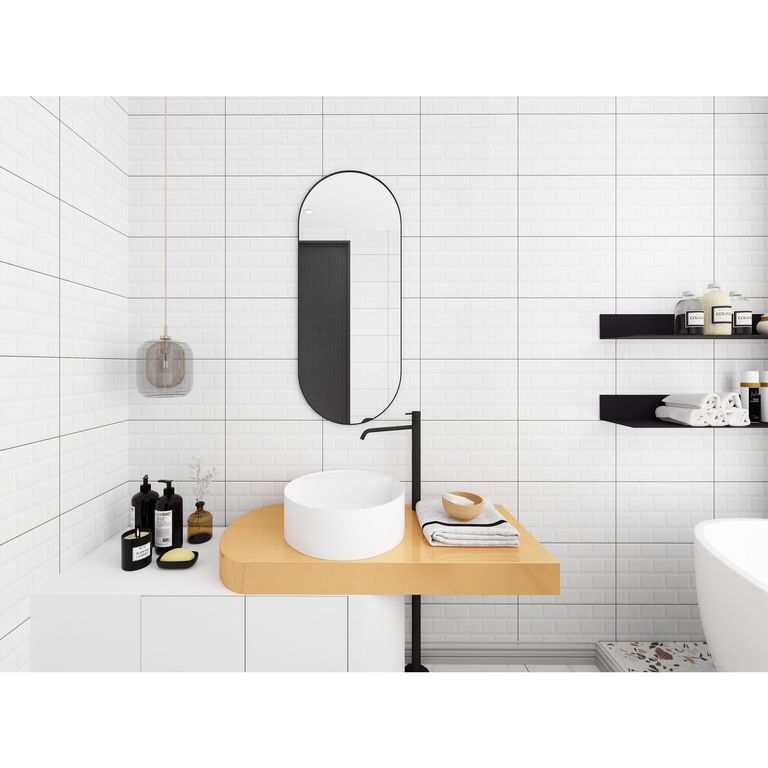 25x40 cm Cerámica Pared Brick 25x40 1.5m2 Blanco 1.5 m2