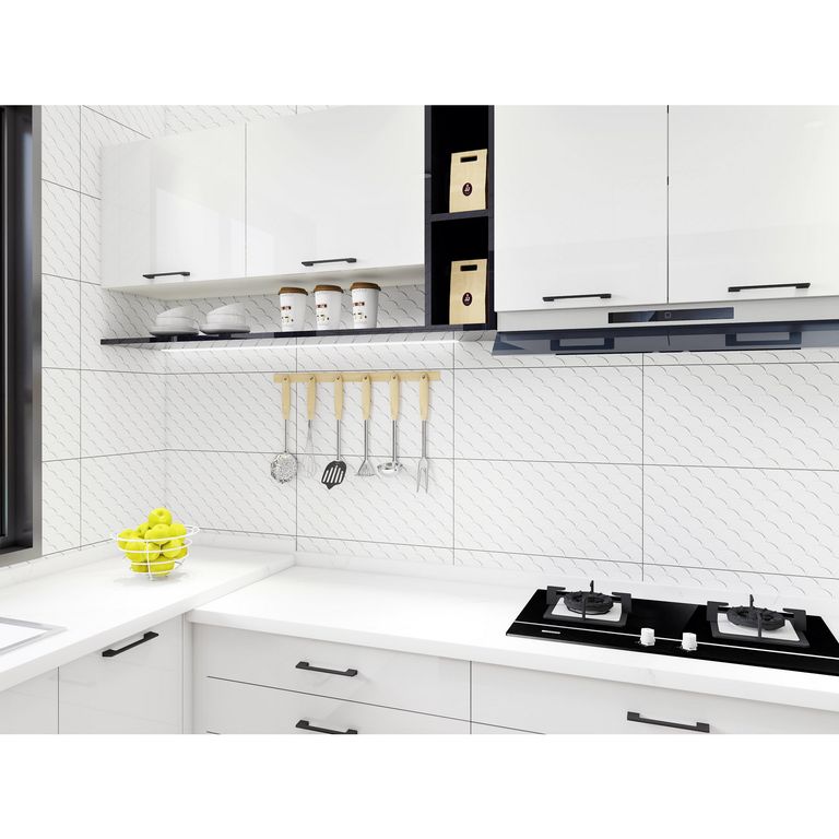 30x60 cm Cerámico Pared Escamado 30x60 1.62m2 Blanco 1.62 m2