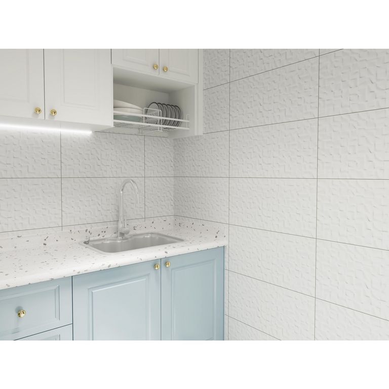 30x60 cm Cerámica Pared Cuadrada RLV 30x60 1.62m2 Blanco 1.62 m2