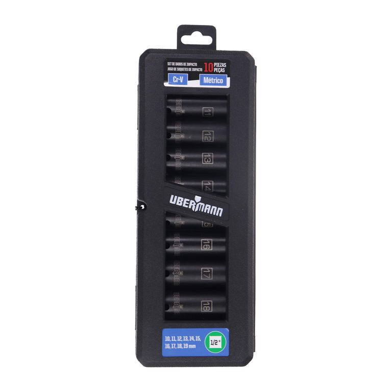 Set 9 Piezas Dados 1 2 Impacto Métrico