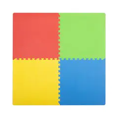 JUST HOME COLLECTION - Alfombra Puzzle x4 Piezas 120x120 cm Multicolor