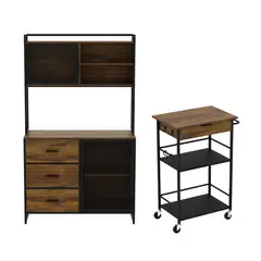 JUST HOME COLLECTION - Mueble de Cocina XL Austria + Isla de Cocina S Austria