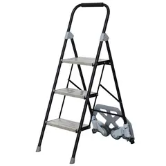 BAUKER - Escalera De tijera Aluminio 3 Peldaños