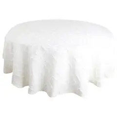 JUST HOME COLLECTION - Mantel Jacquard Redondo 180 cm Blanco