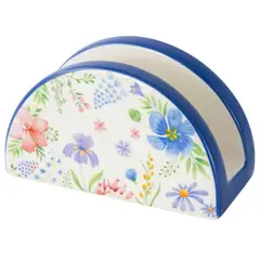 JUST HOME COLLECTION - Servilletero 13.4cm Flores Azul