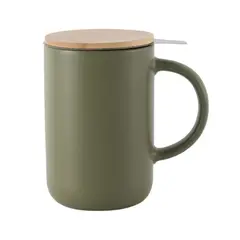 JUST HOME COLLECTION - Mug de Cerámica 490 ml con Infusor Verde