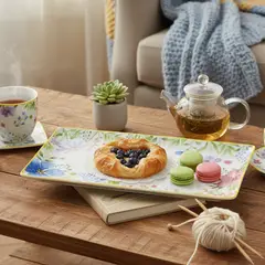 JUST HOME COLLECTION - Fuente Flor Ring Amarillo 29.5x15 cm