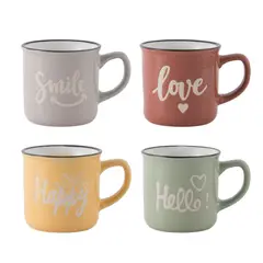 JUST HOME COLLECTION - Mug de Cerámica 490 ml con Infusor Rojo